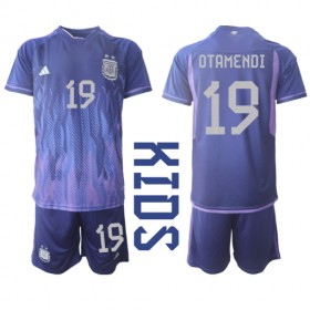 Baby Fußballbekleidung Argentinien Nicolas Otamendi #19 Auswärtstrikot WM 2022 Kurzarm (+ kurze hosen)